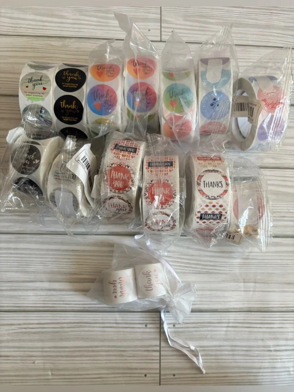 Assorted Thank You Sticker Rolls - Multicolor